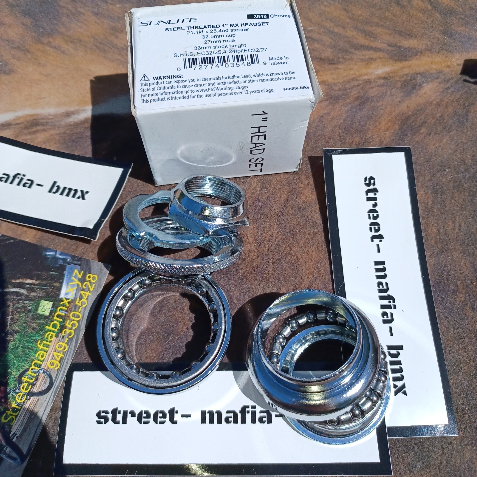 BMX 1" headset CHROME SE old school BMX GT Bike Fit HUTCH HARO CW REDLINE SKYWAY