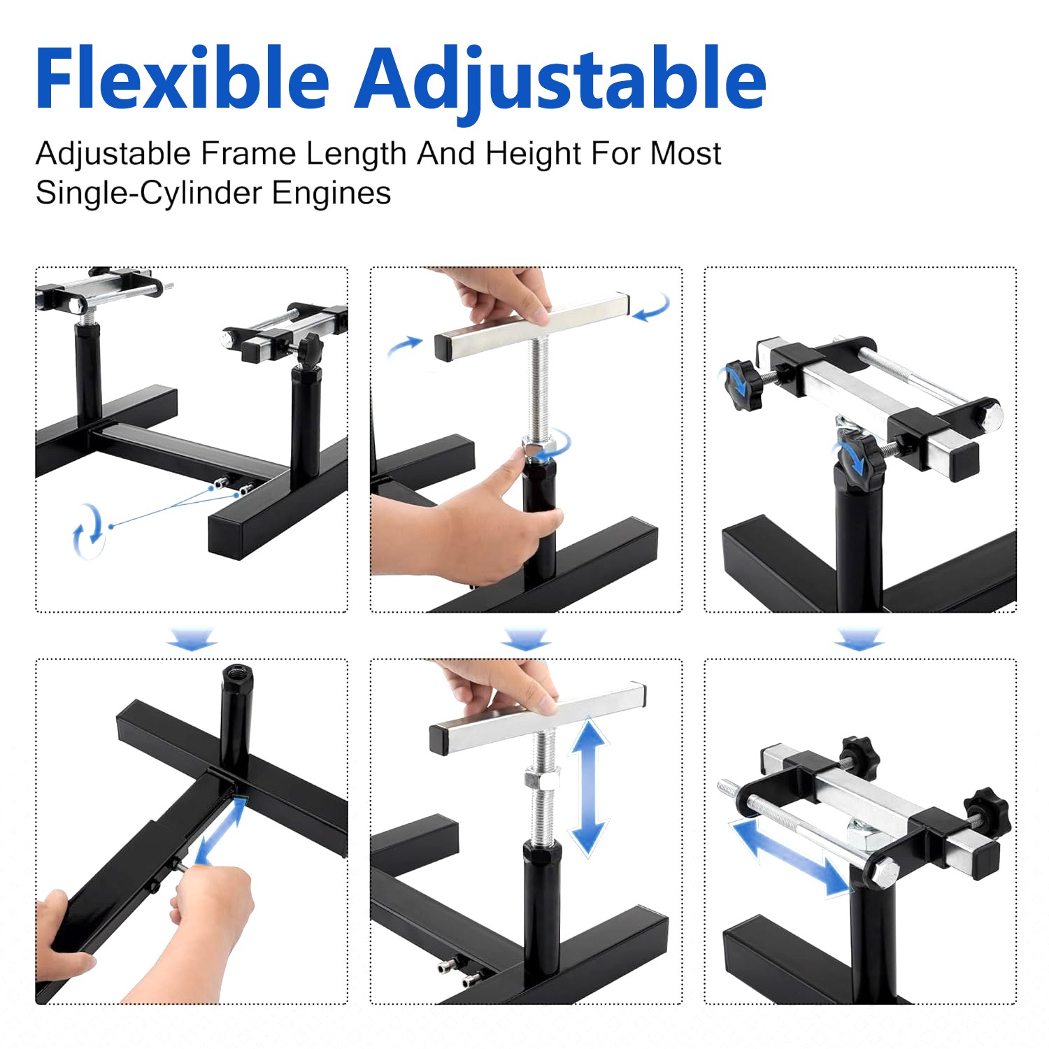 Adjustable Motorcycle Engine Stand 50-500cc Dirt Bike Motocross Repair Rebuild