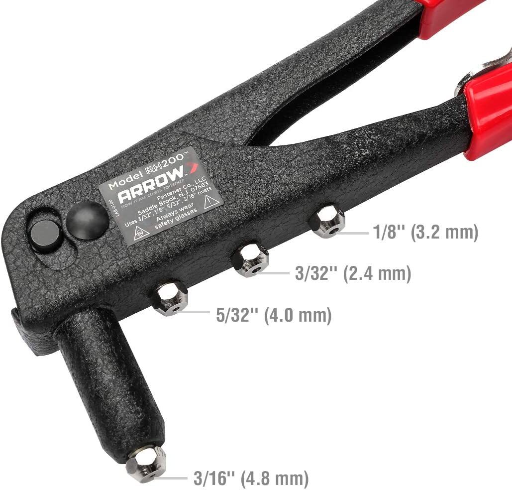 Arrow Heavy Duty Riveter Kit, Professional Pop Rivet Gun w/Assorted 120 Rivets