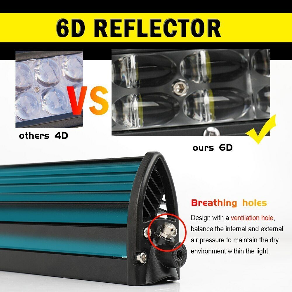 FIT Can-Am Maverick X3 Max Roof 52inch +8" LED Light Bar+3" Pods+Wires bracket