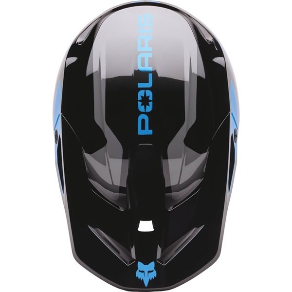 Fox Racing V1 Polaris Motorcycle Helmet | Black/Blue/Grey | DOT ; ECE 22-06