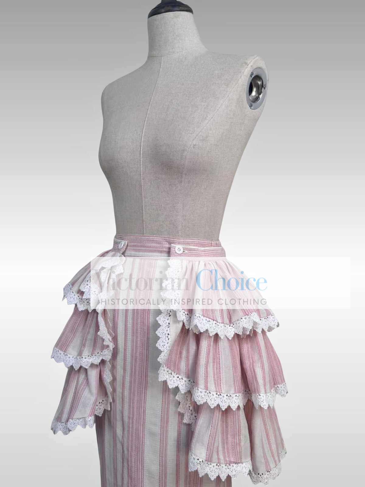 Edwardian Downton Abbey 1900s Vintage Form Fitting Peplum Dress Theater Gown 328