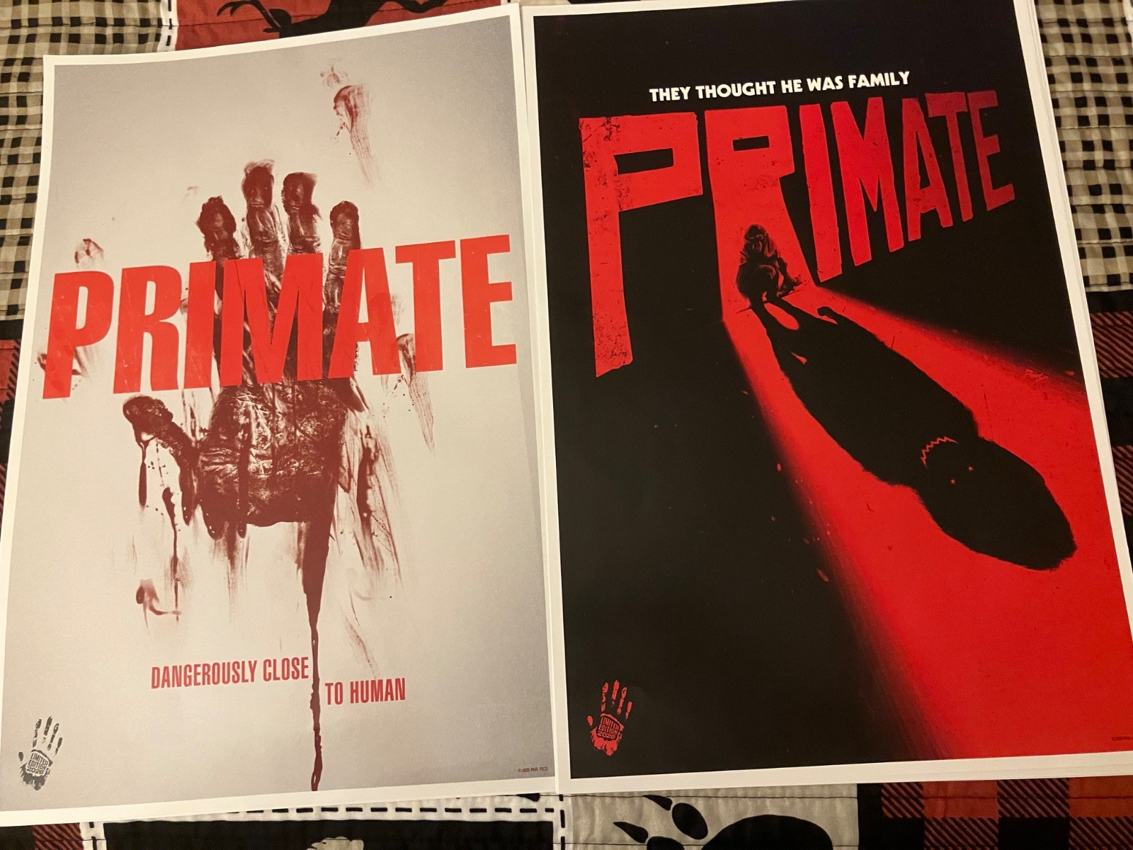 2 different PRIMATE MOVIE POSTERS 11 X 17 NEW