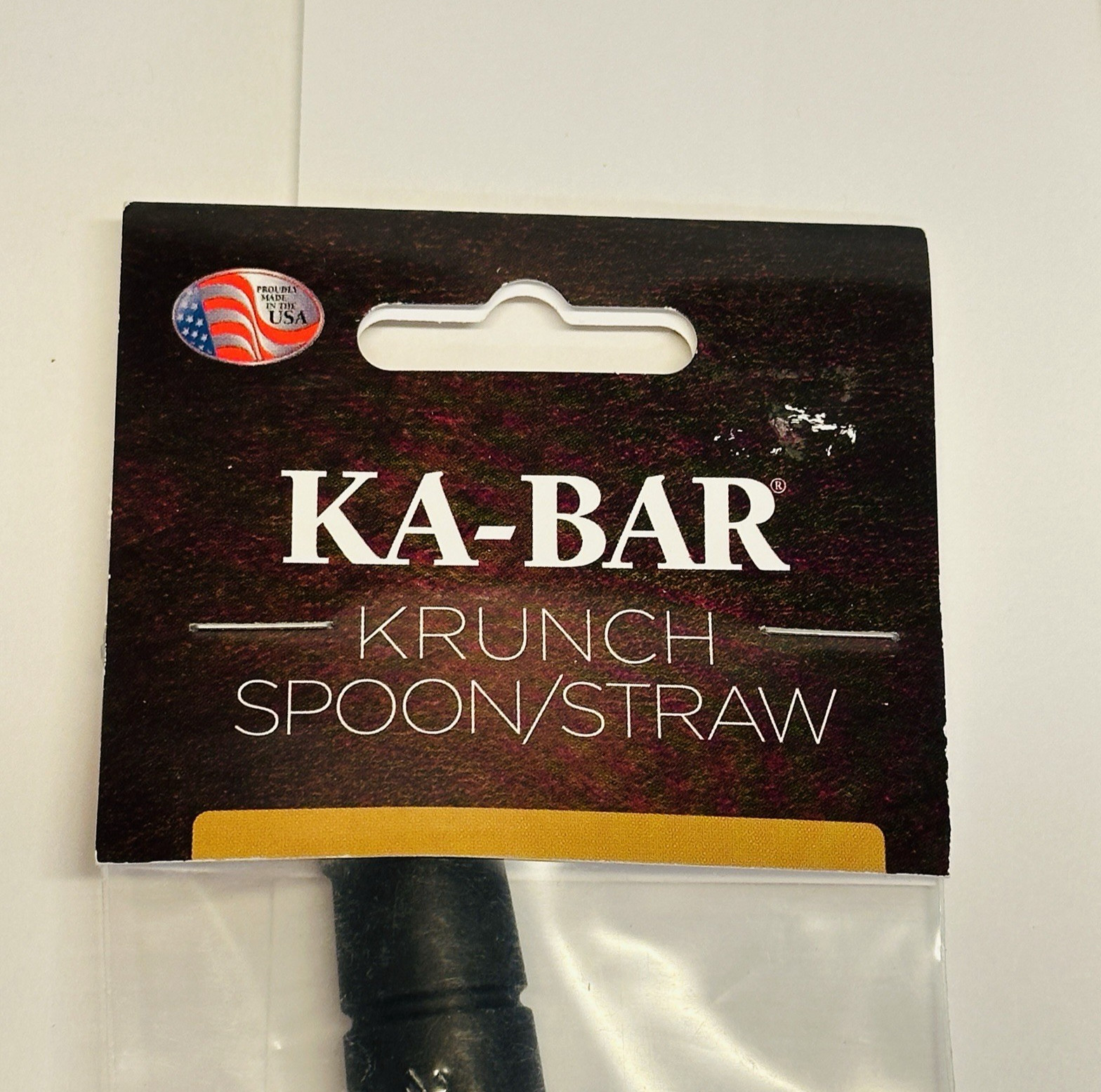 KA-BAR SET OF 2 Krunch Spoon-Straw Black Polymer Creamid 9924 USA