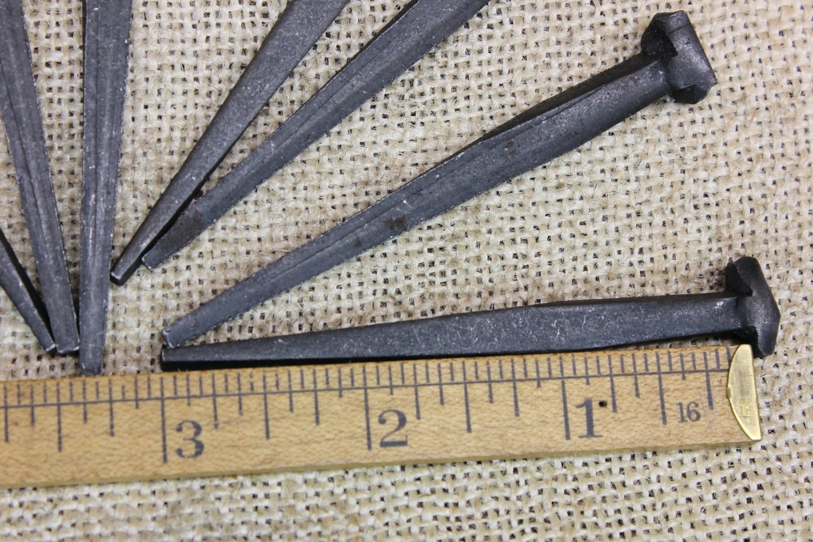3" Rosehead 10 Nails HEAVY Spikes Square Wrought Iron Vintage Decorative Look
