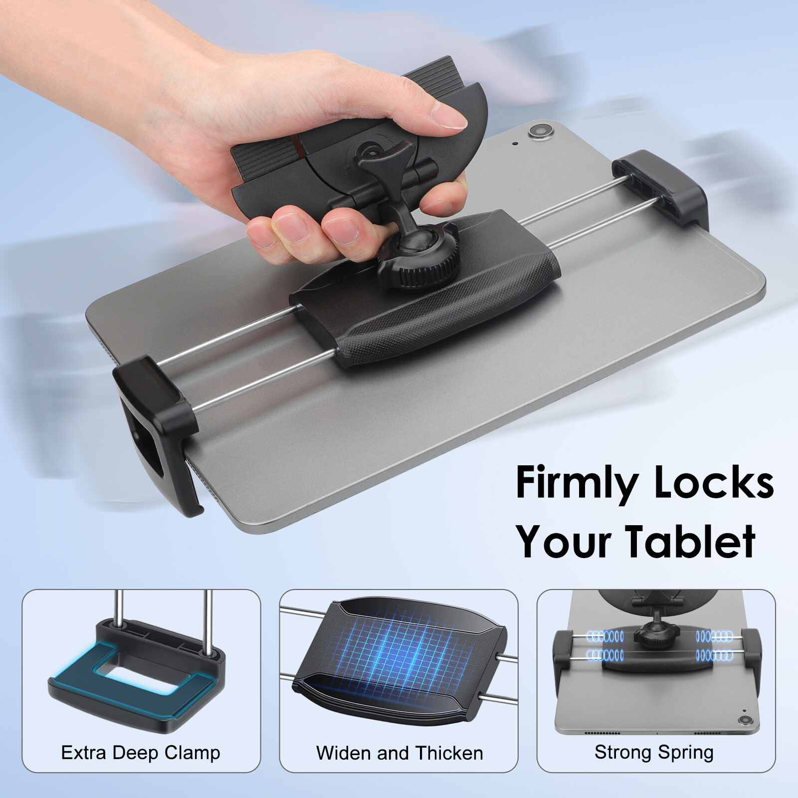 Car CD Player Slot Mount Holder Fit for 4.7-12.9in Tablets Mobile Phone GPS