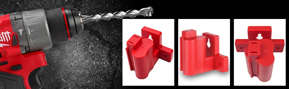 6x Wall Mount Drill Holder for Milwaukee M12 Tool Storage Hanger Mount Organizer