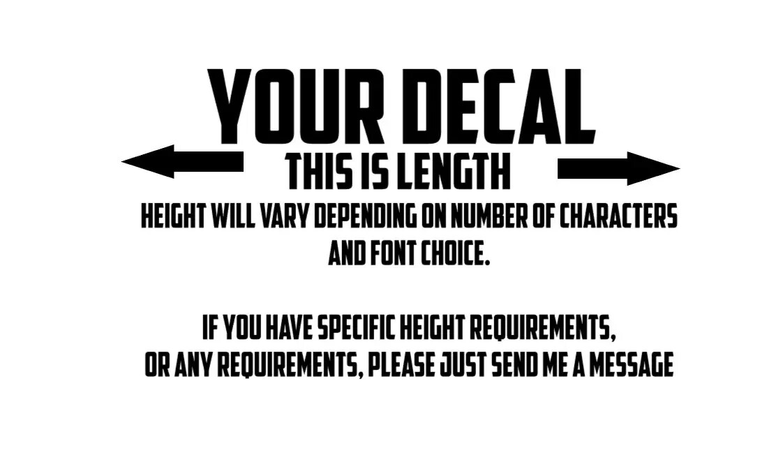 Custom Text Vinyl Lettering Sticker Decal Personalized -ANY TEXT - ANY NAME - [2