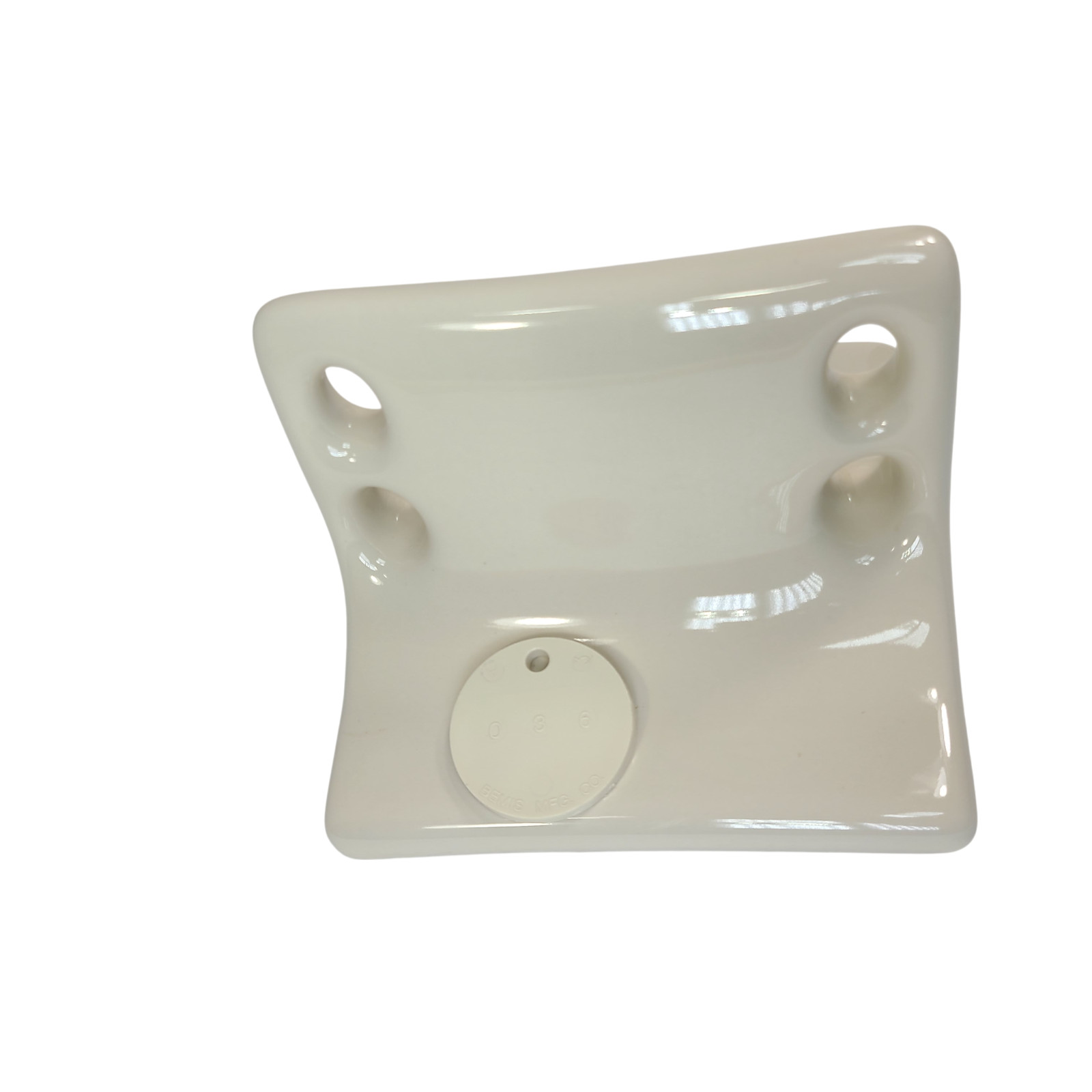 Vintage Beige Bone Almond Ceramic Tile Toothbrush Holder Tumbler Cup Tray Retro