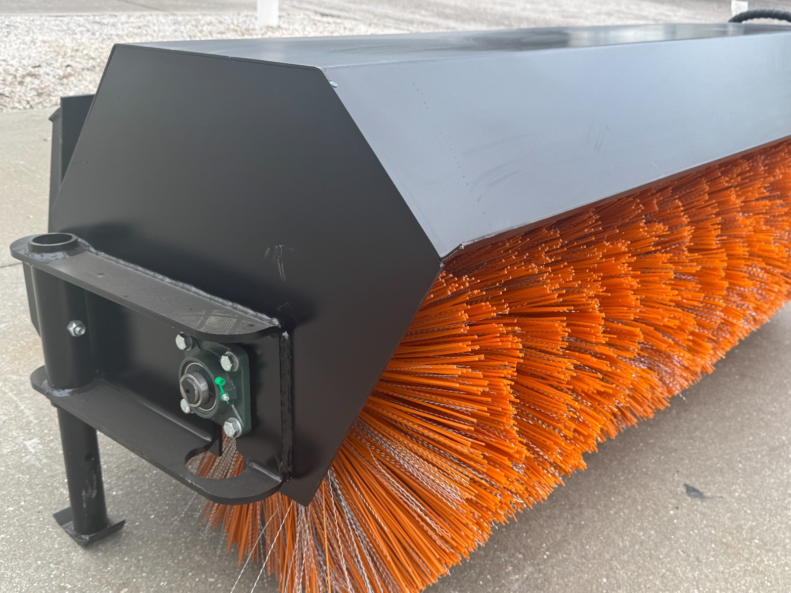 Skid Steer Angle Broom Heavy Duty Manual Sweeper Attachment 72" Poly Wire Brush