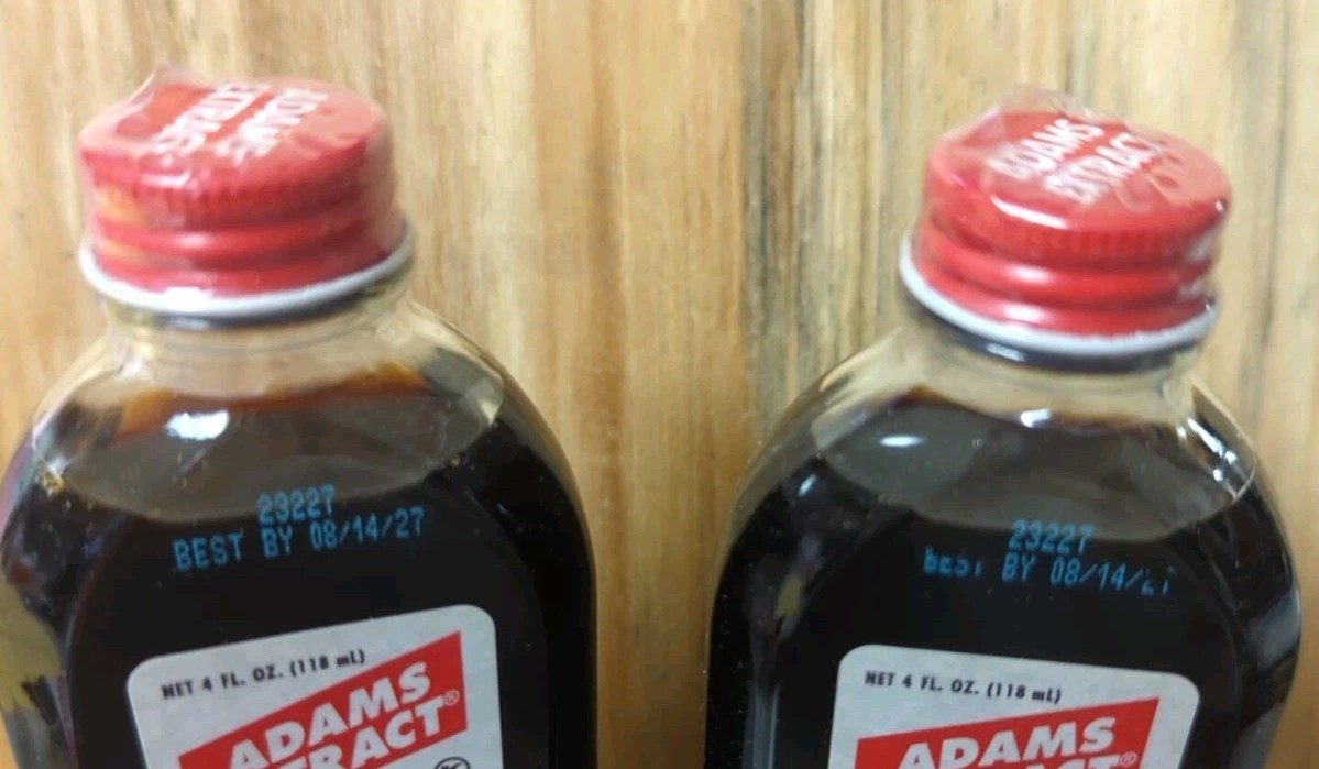 TWO New Adams Pure Vanilla Extract Flavoring 4 oz Bottle