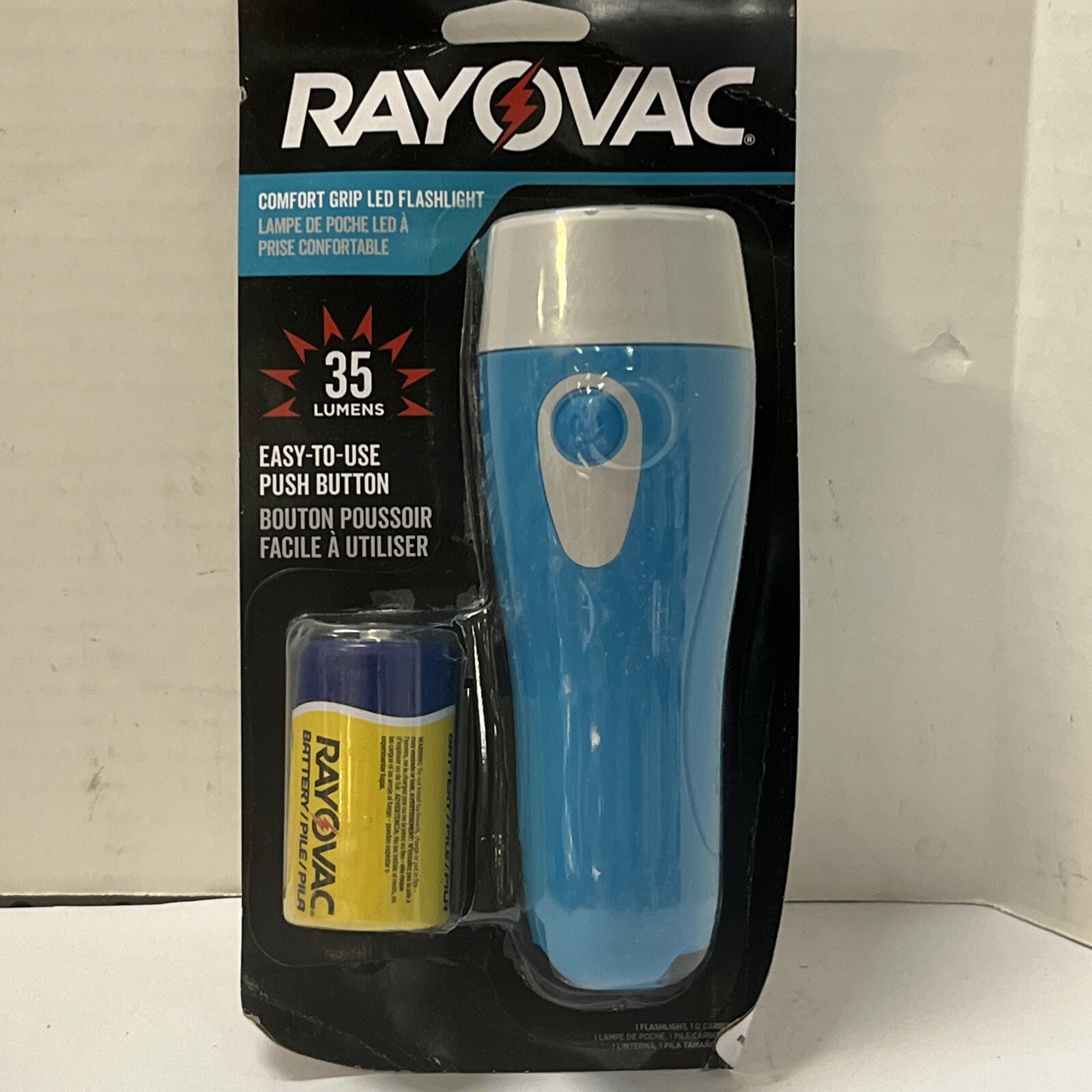 Rayovac ROVGPHH15 Comfort Grip LED Flashlight, Blue Is