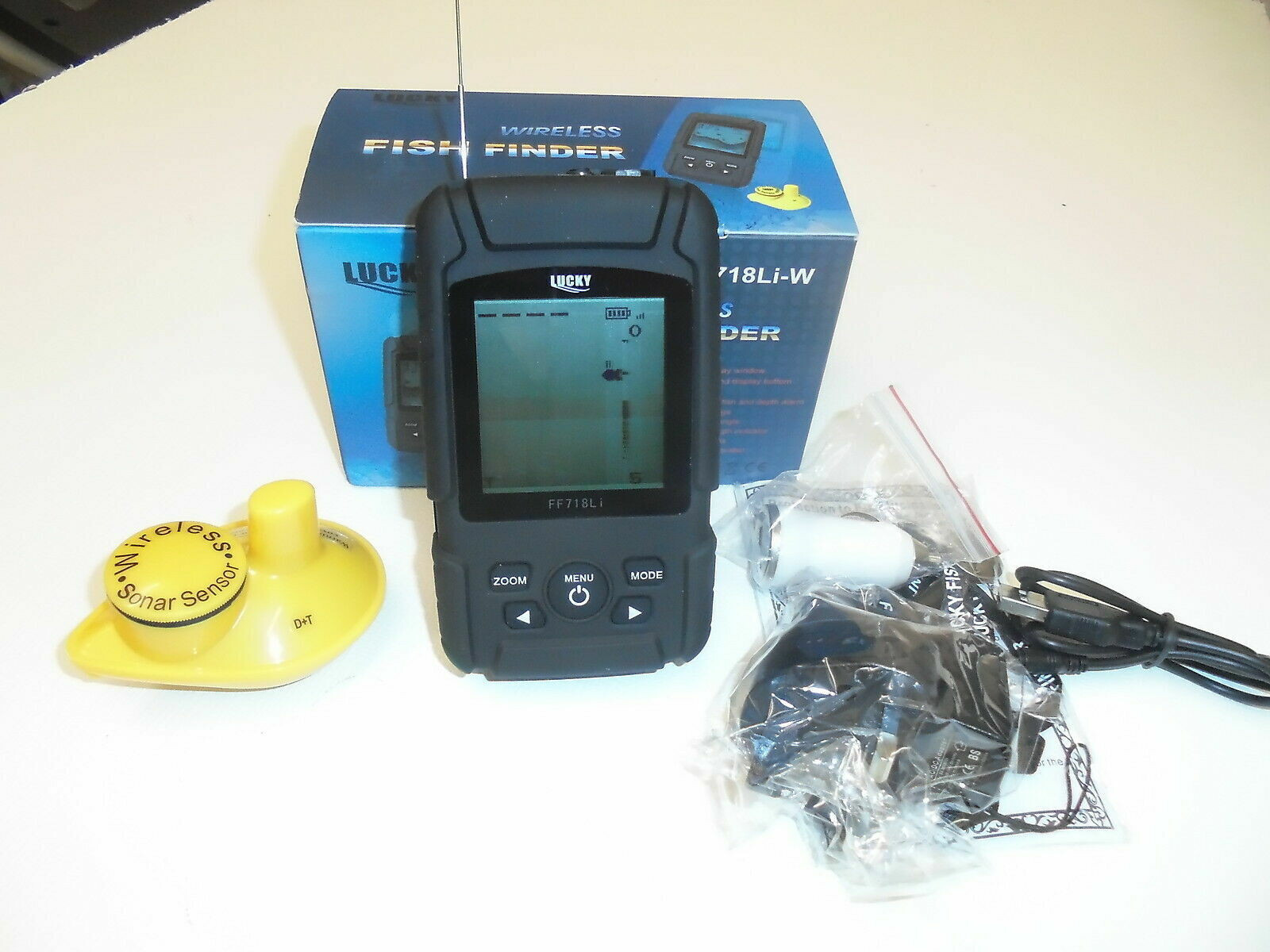 Wireless Fish Finder - 180 Metre Range, Sonar, Depth, Features, temp. Castable