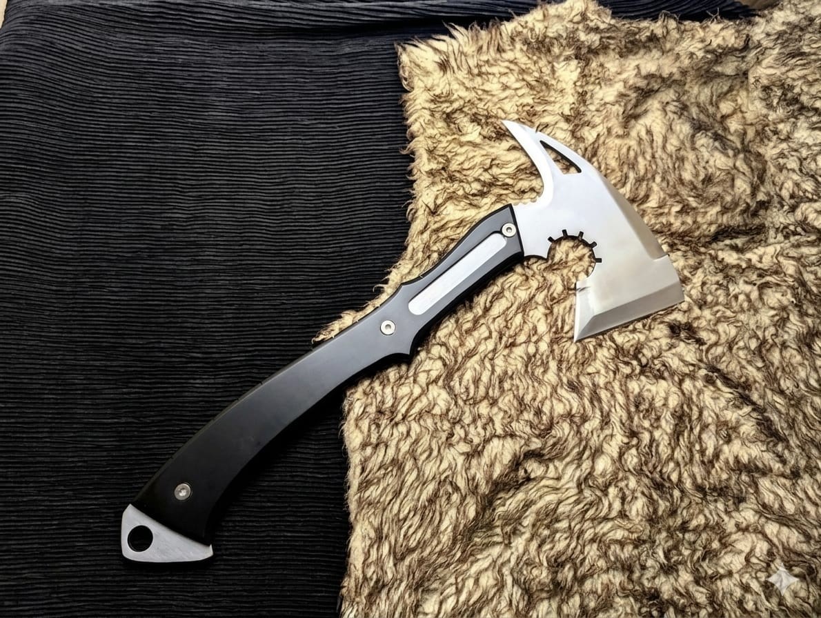 Custom Handmade Carbon Steel Blade Resident Evil Leon Axe | Hunting Axe Camping