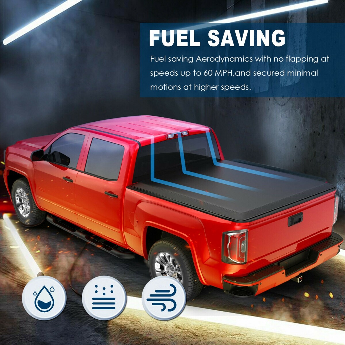 4-FOLD Truck Bed 6.5FT Tonneau Cover For 14-19 Chevy Silverado GMC Sierra 1500