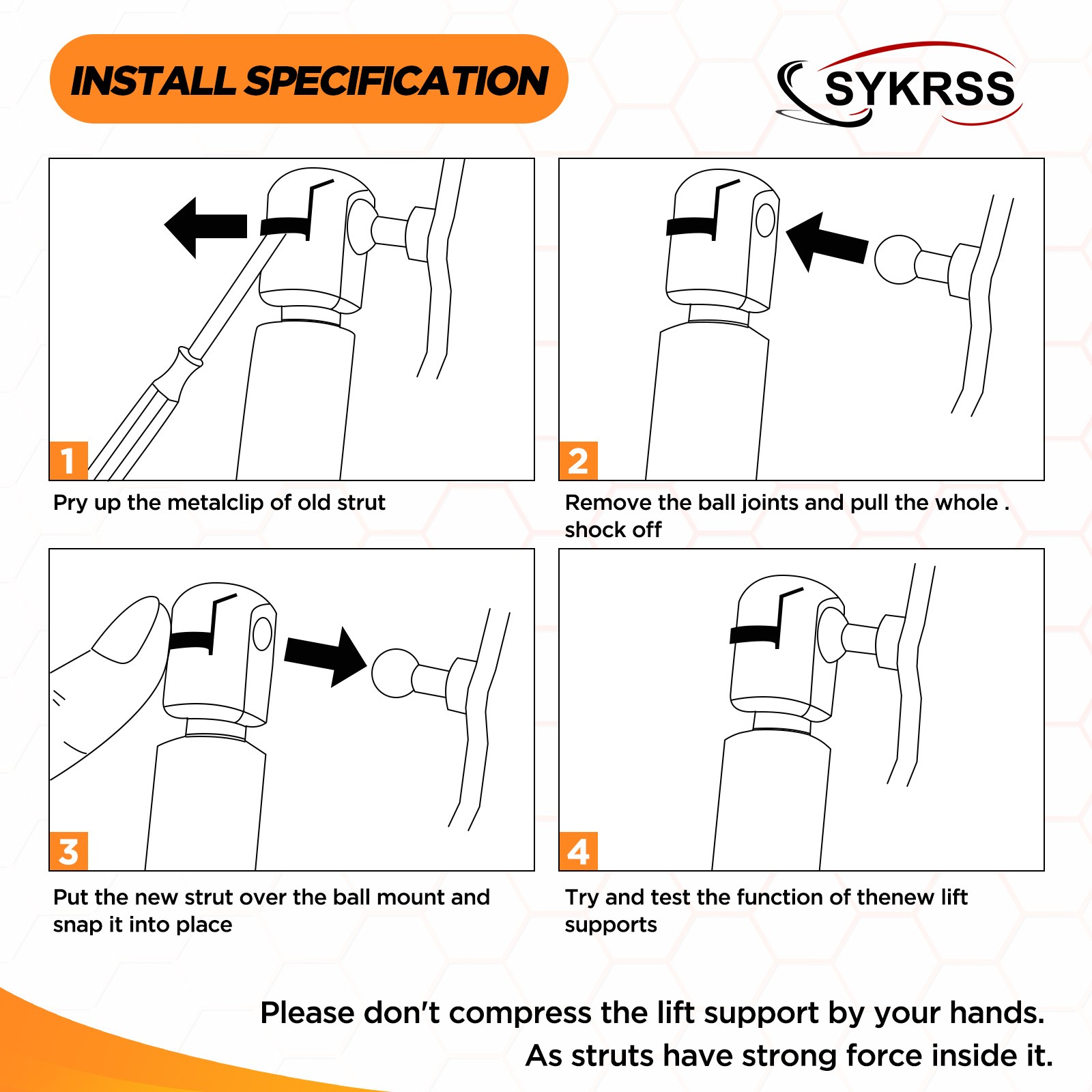 Qty2 10" 40lbs Gas Struts Shocks Lift Support C16-09322 for Truck Tool Box Lid