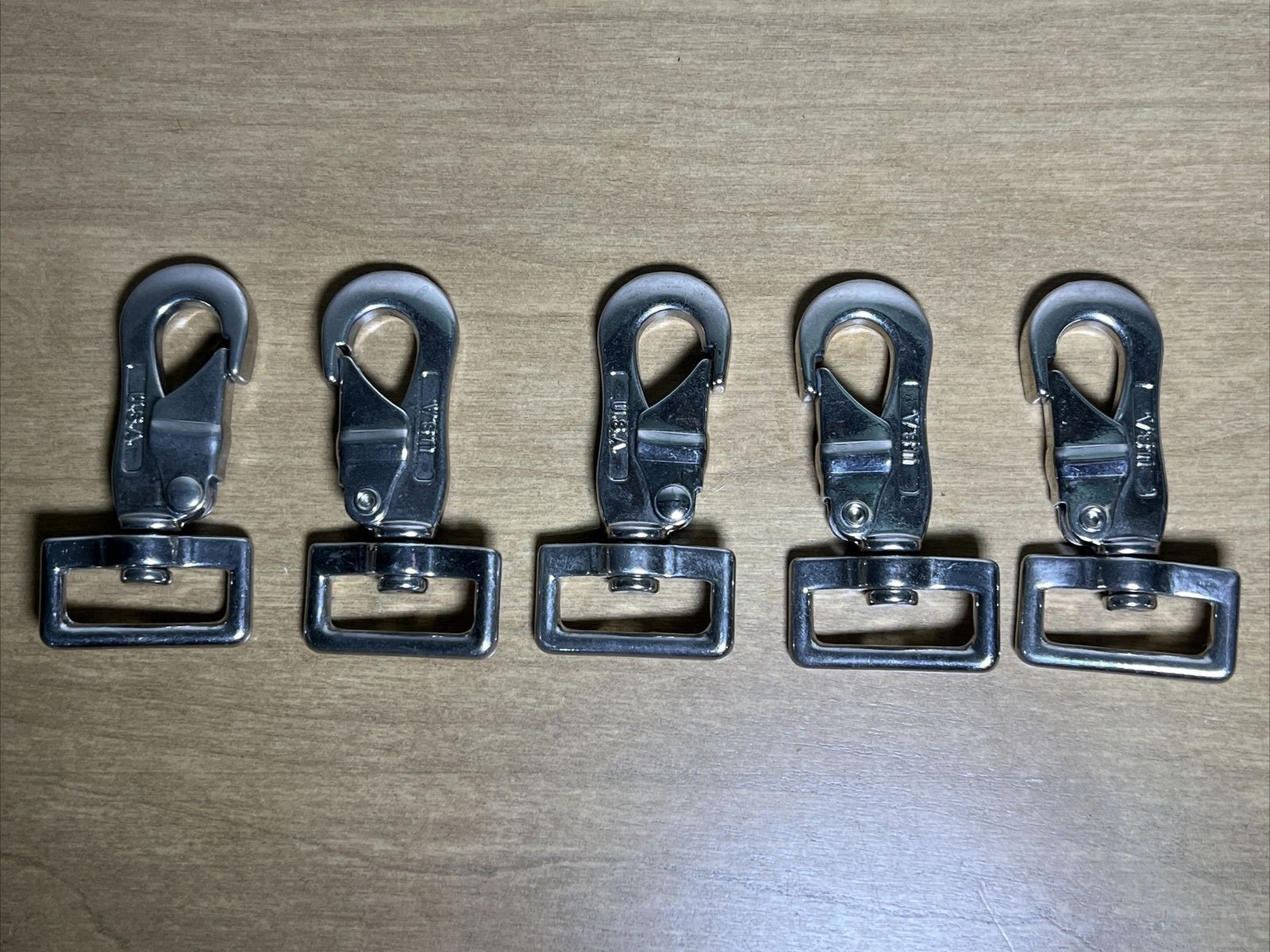 5 RARE MADE IN USA! Swivel Bolt Snap Hook Clip Horse Tack Bridle Halter Marine