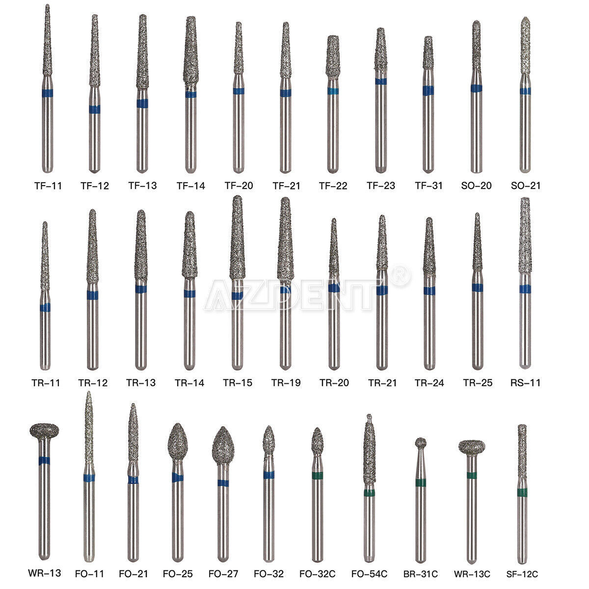 5Pcs/kit Dental Turbine Diamond Burs For High Speed Handpiece FG Burs For friend