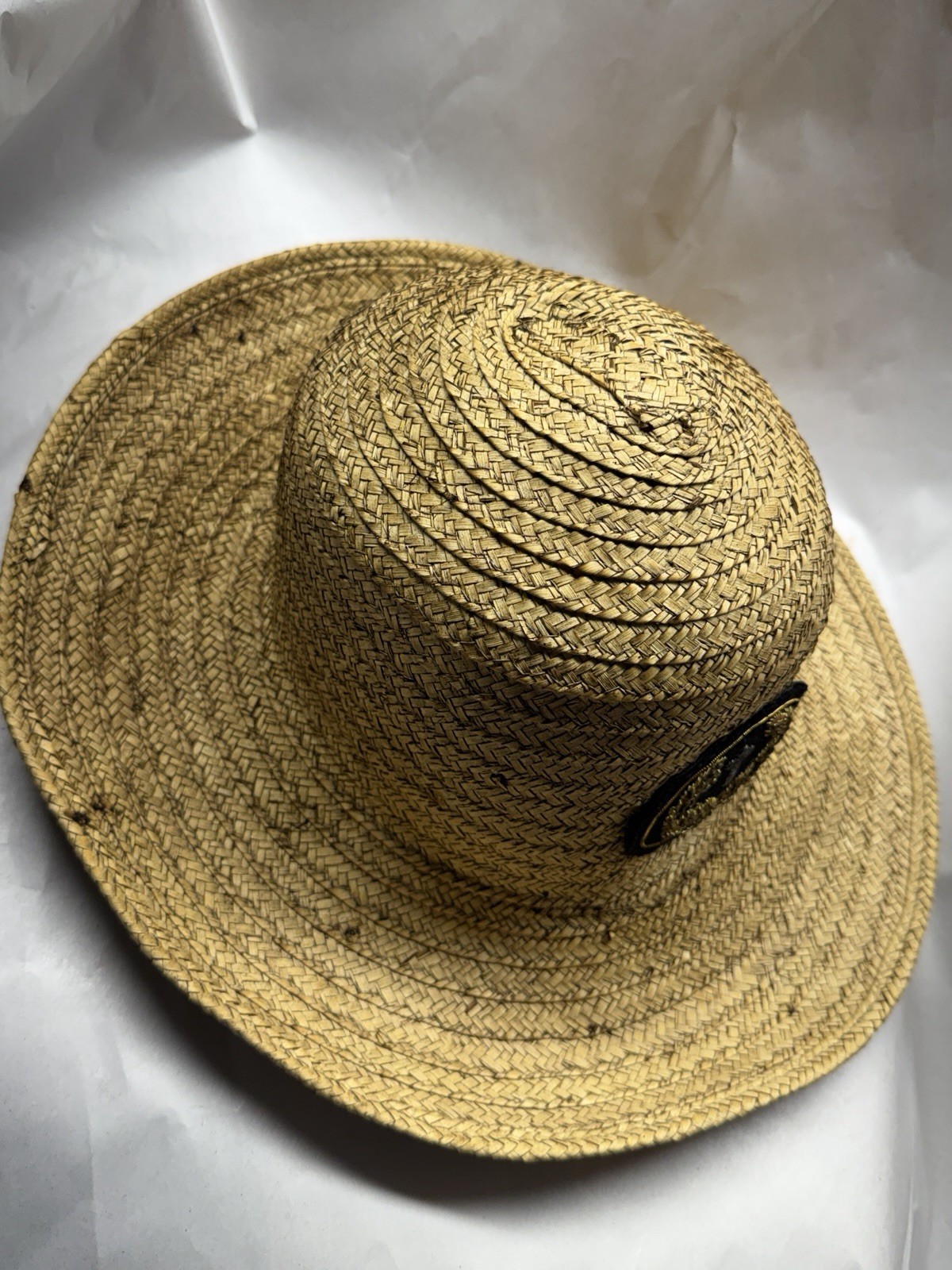 Civil War Church Chaplain Officer Straw Slouch Hat Cap Kepi 100% Authentic