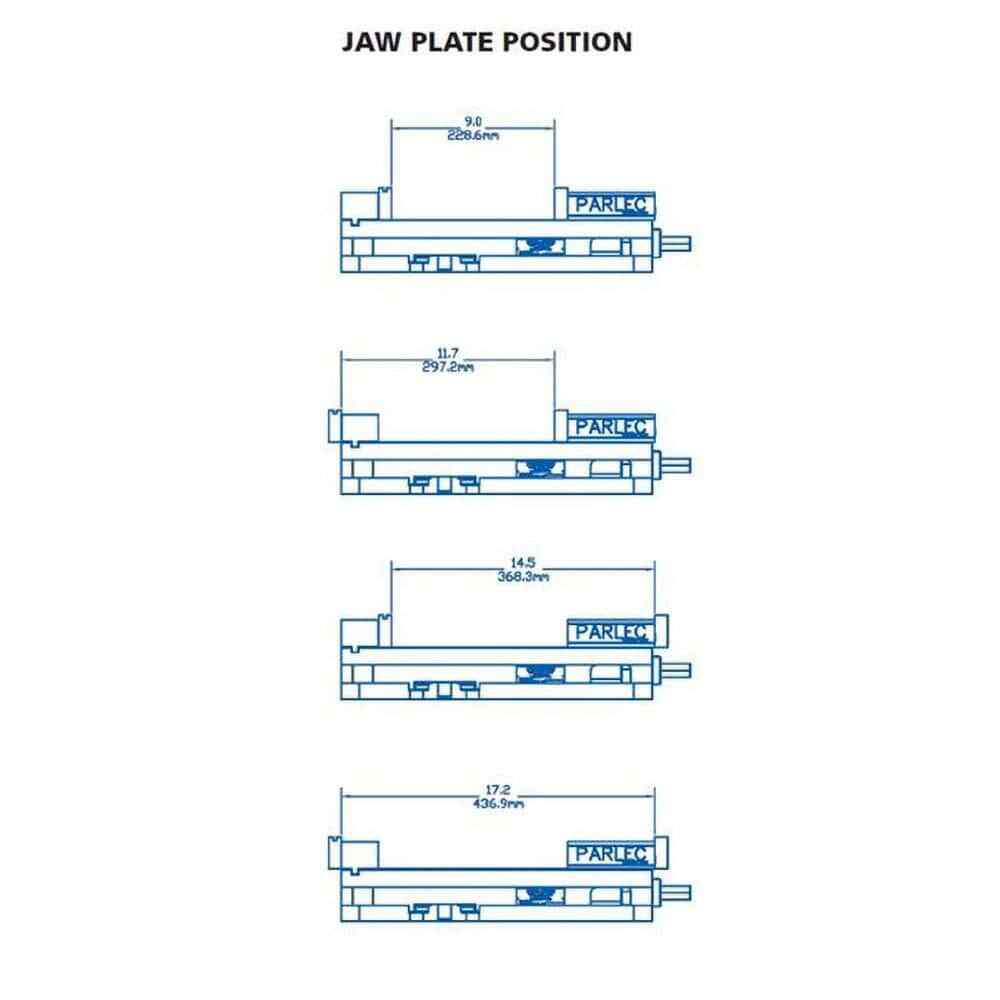 TE-CO 6" Jaw Width Lock-Down Machine Vise: 8,200 Max Clamp Force (PWS-6900)