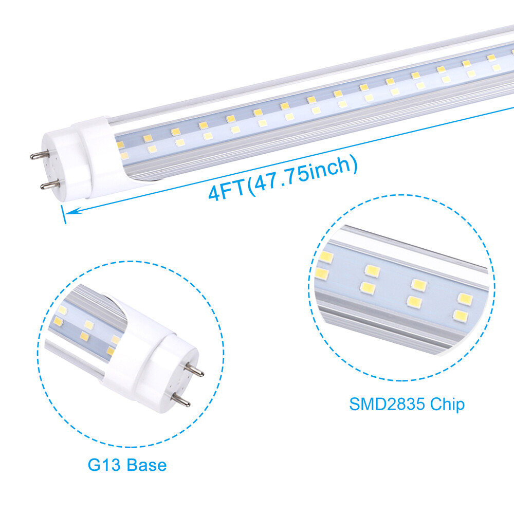 4FT G13 Bi Pin LED Tube Light Bulbs 18W 22W 28W 4Foot Led Shop Light 5000K-6000K