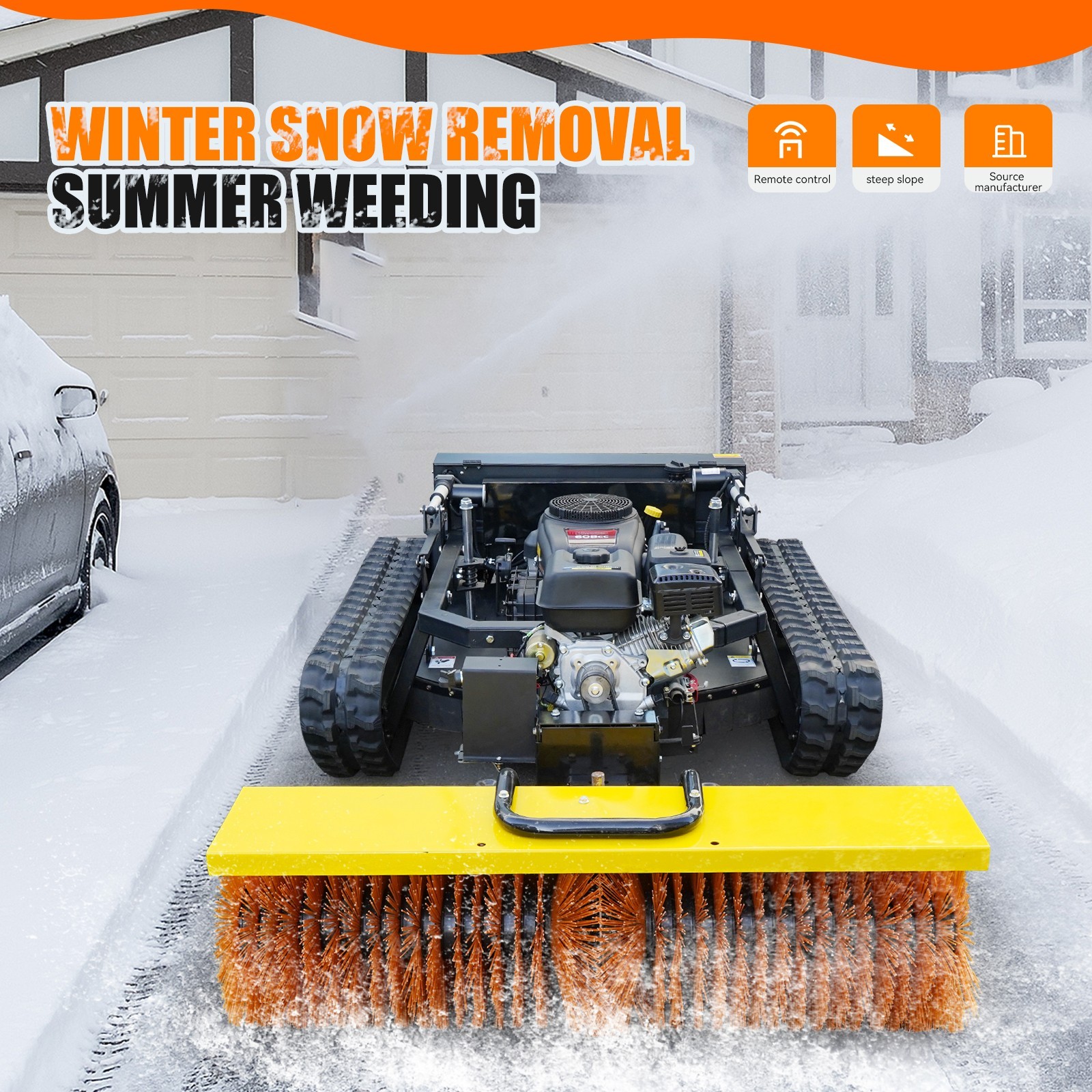 51-inch remote-controlled snow sweeper, electric snow sweeper, lawn mower US