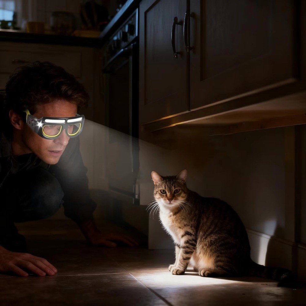 5 Modes LED Glasses Headlights Safety Eyeglass Lamp Work Lights Cycling