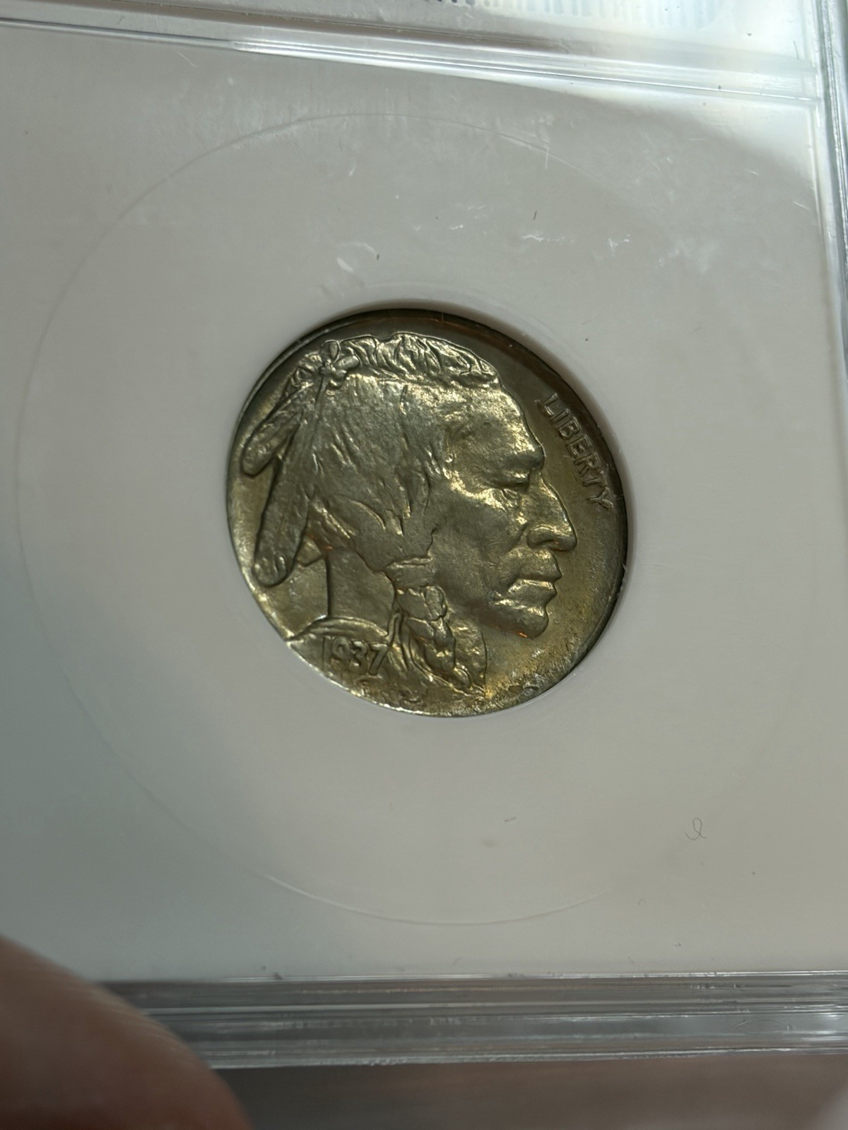 1937-S BUFFALO NICKEL ANACS MS62 OLD SOAPBOX HOLDER NICE LUSTER