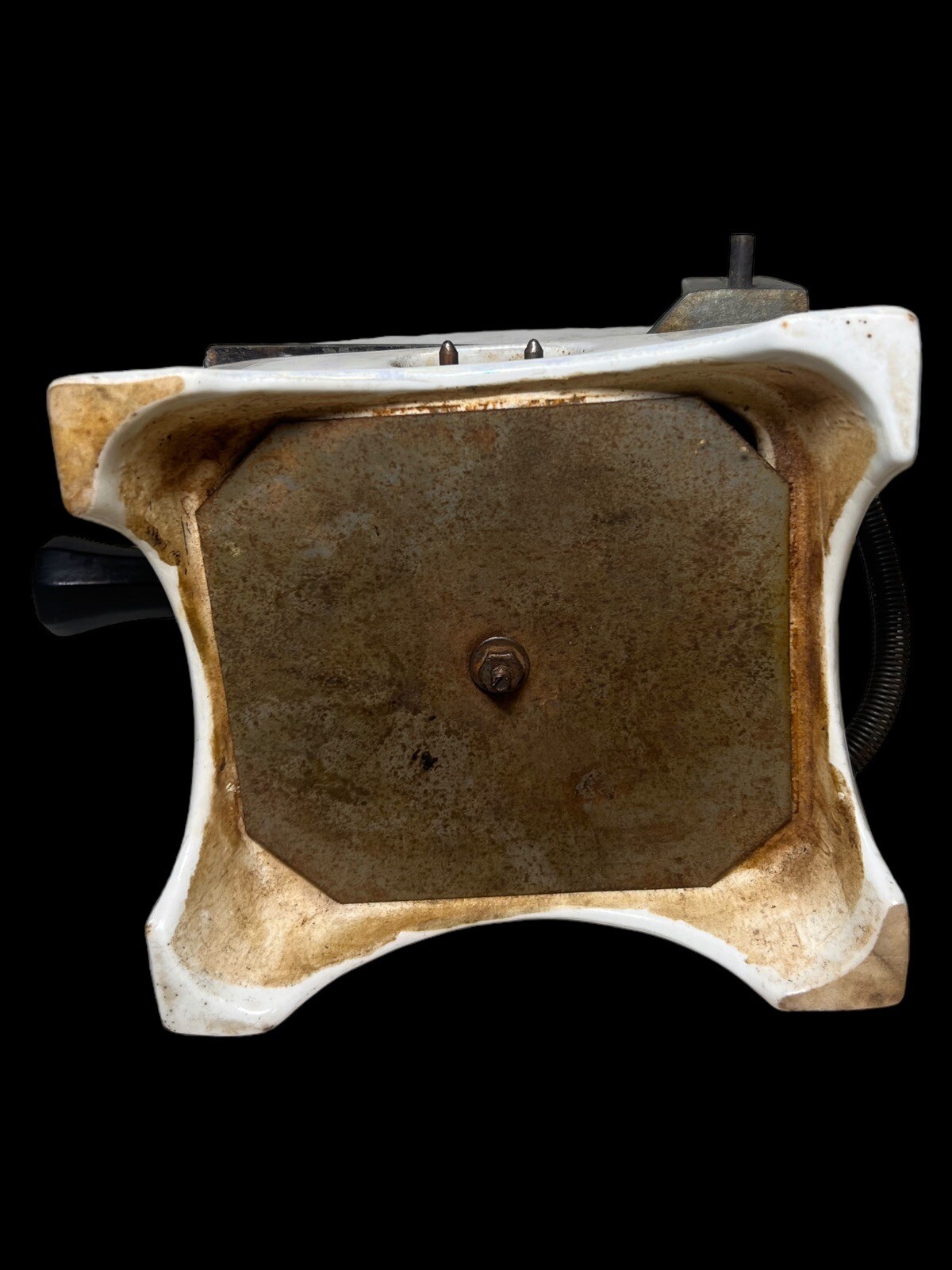 1930's Art Deco Hostess Sandwich Toaster Panini Press Porcelier White W/ Cord