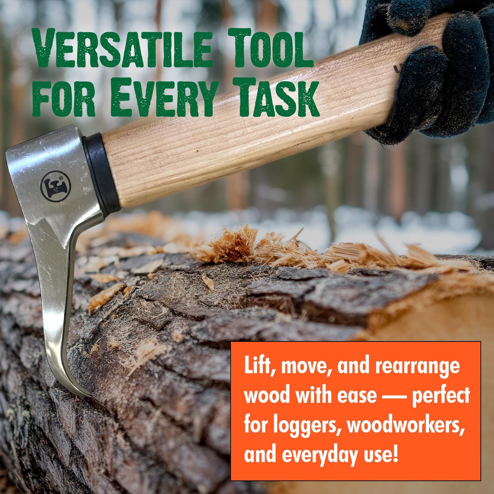 FORESTER Platinum Pickaroon Logging Tool 28in | USA Hickory Handle | Hookaroo...