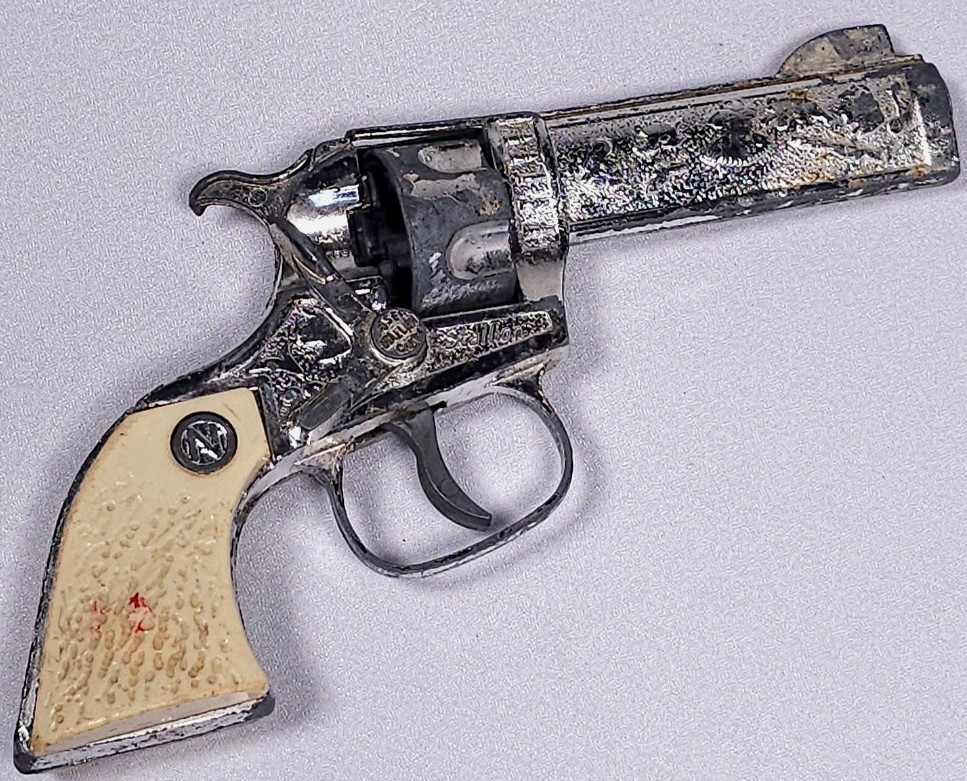 Vintage 1950’s Nichols Stallion Toy Cap Gun Western Cowboy w Holster Orange Plug