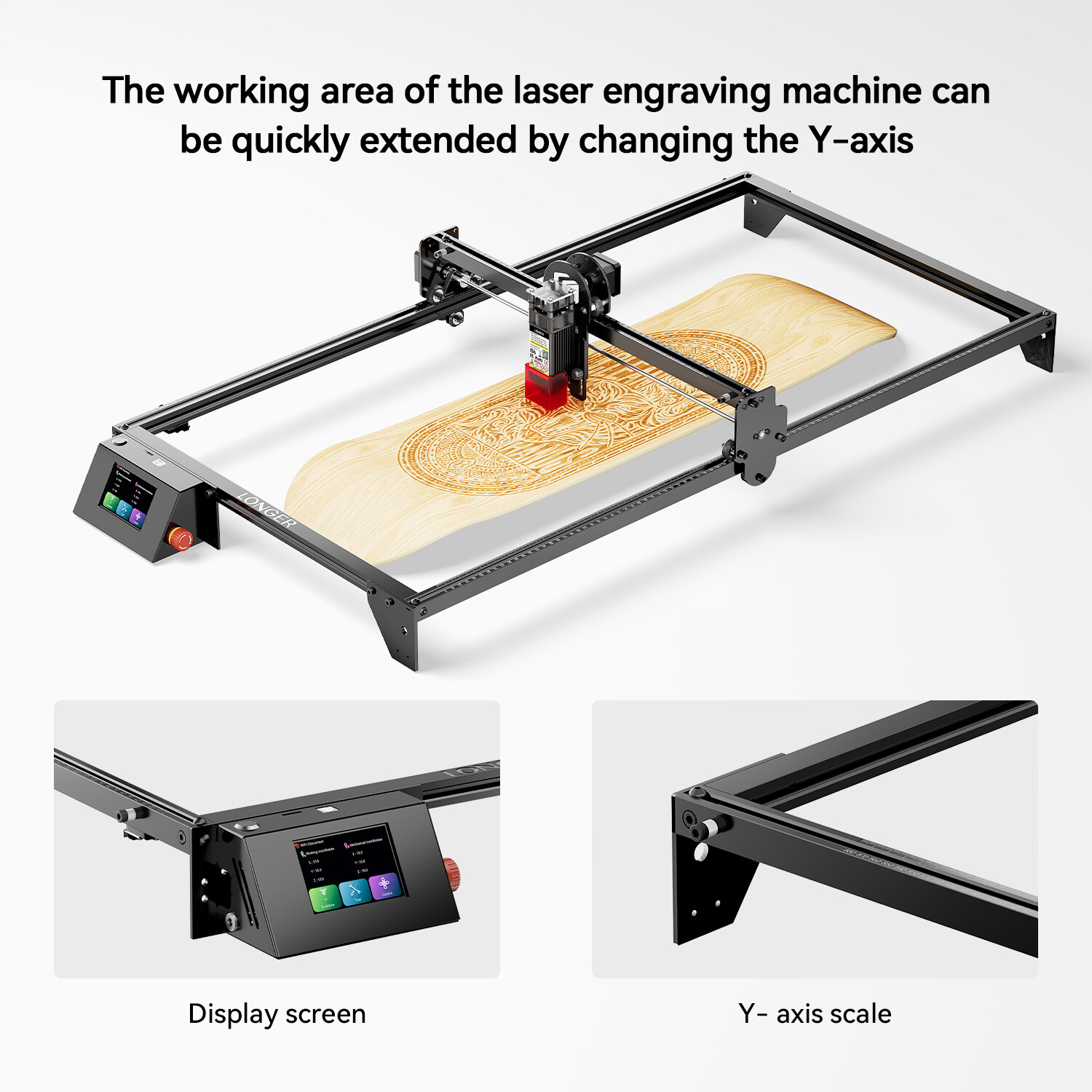 Longer RAY5 Extension Kit - Laser Engraver Area Expansion Kit for ray5 （Used）