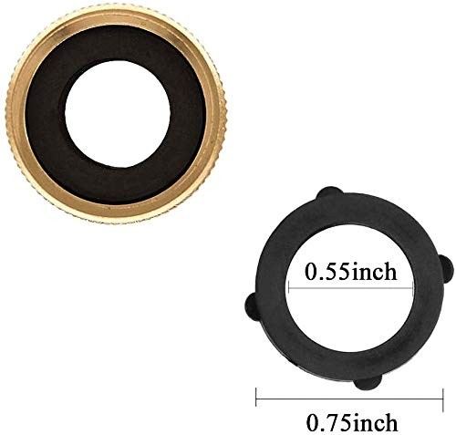 10Pcs Garden Hose Washer for 3/4" Quick Connect 10-Pack, Black-10PCS