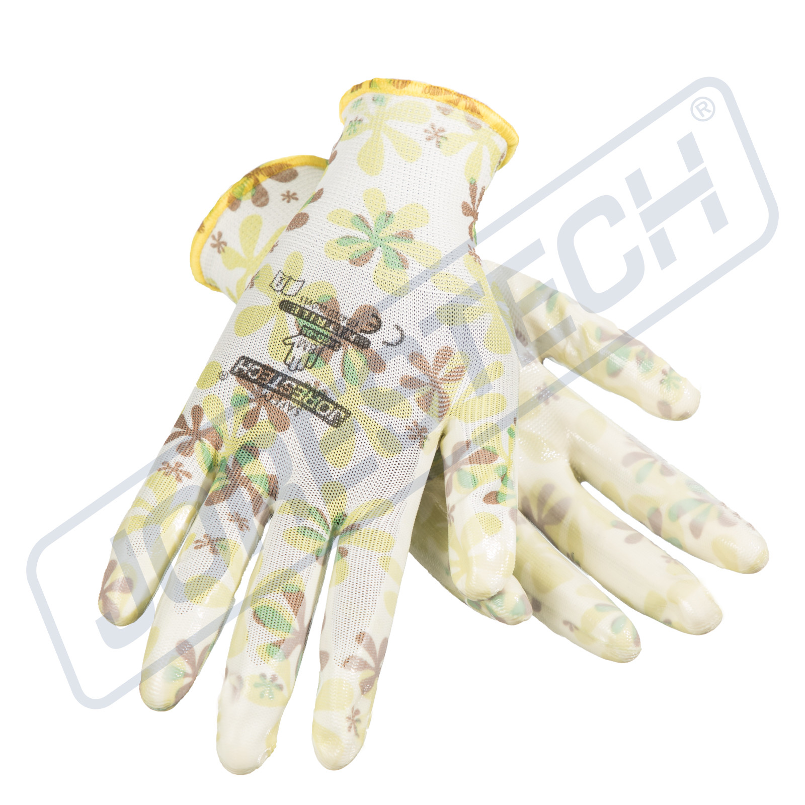 Garden Gardener Gardening Gloves Yard Nitrile Knit Wrist 12 pack Jorestech