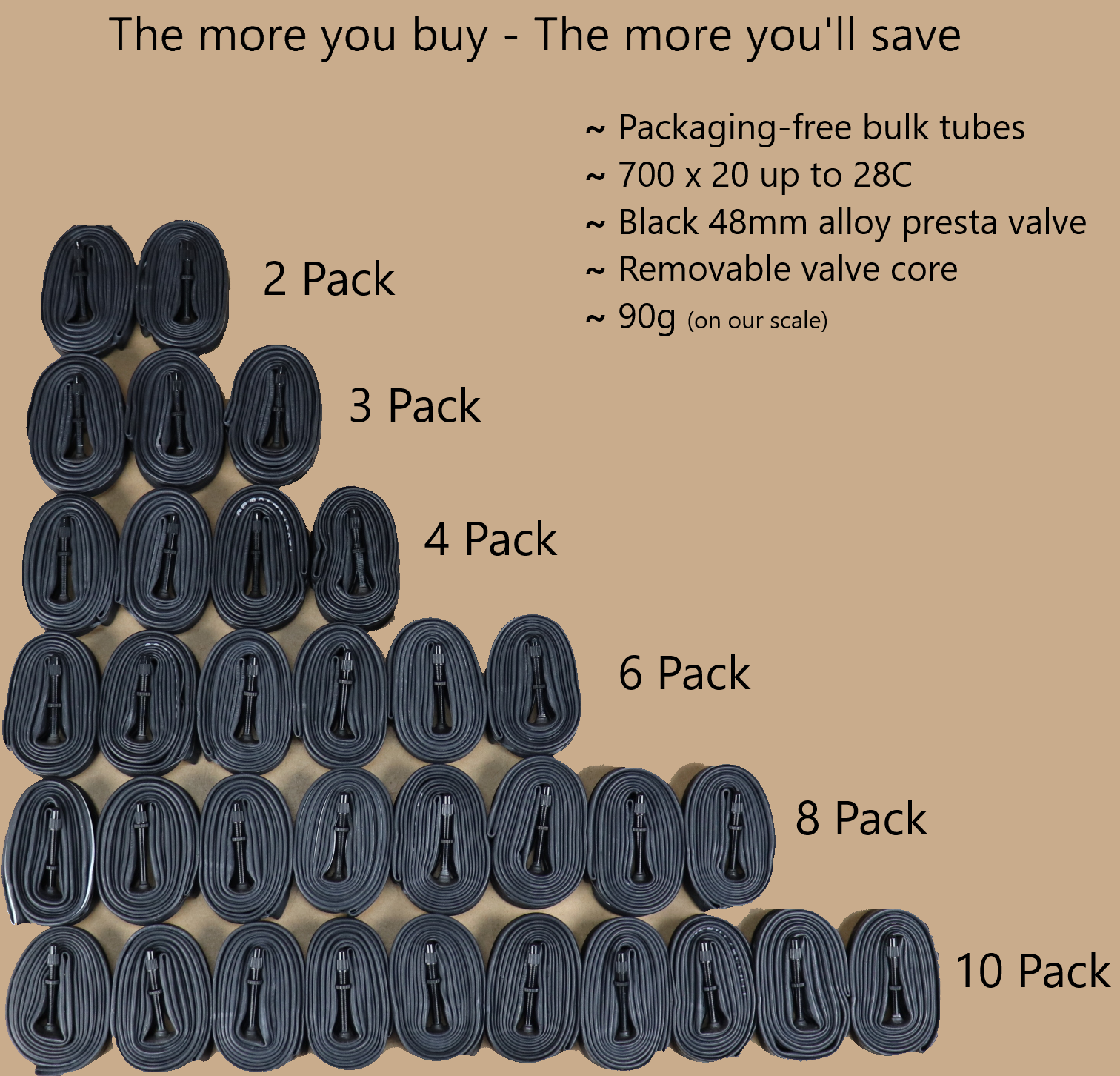 2 to 10 Pack 700x23 700x25 700x28c KENDA 48mm Presta Valve Inner Tubes