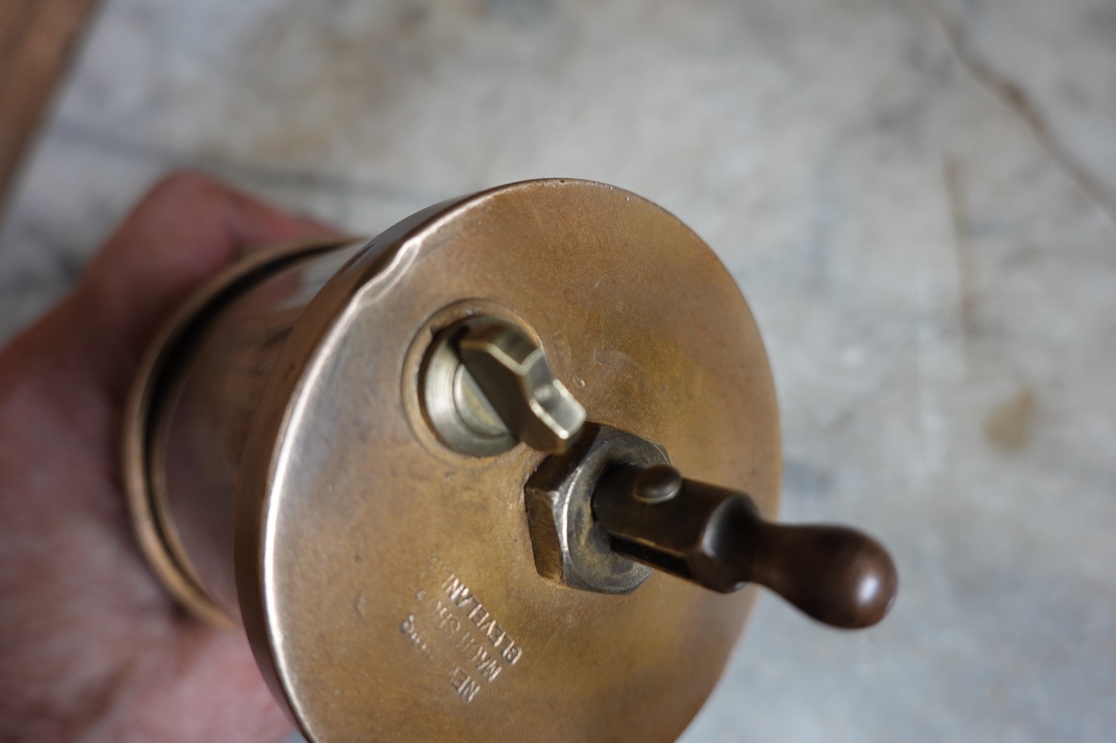 Antique RARE "NEWTONS MACHINE SHOP" 2 DRIP OILER CLEVELAND MARITIME MACHINIST