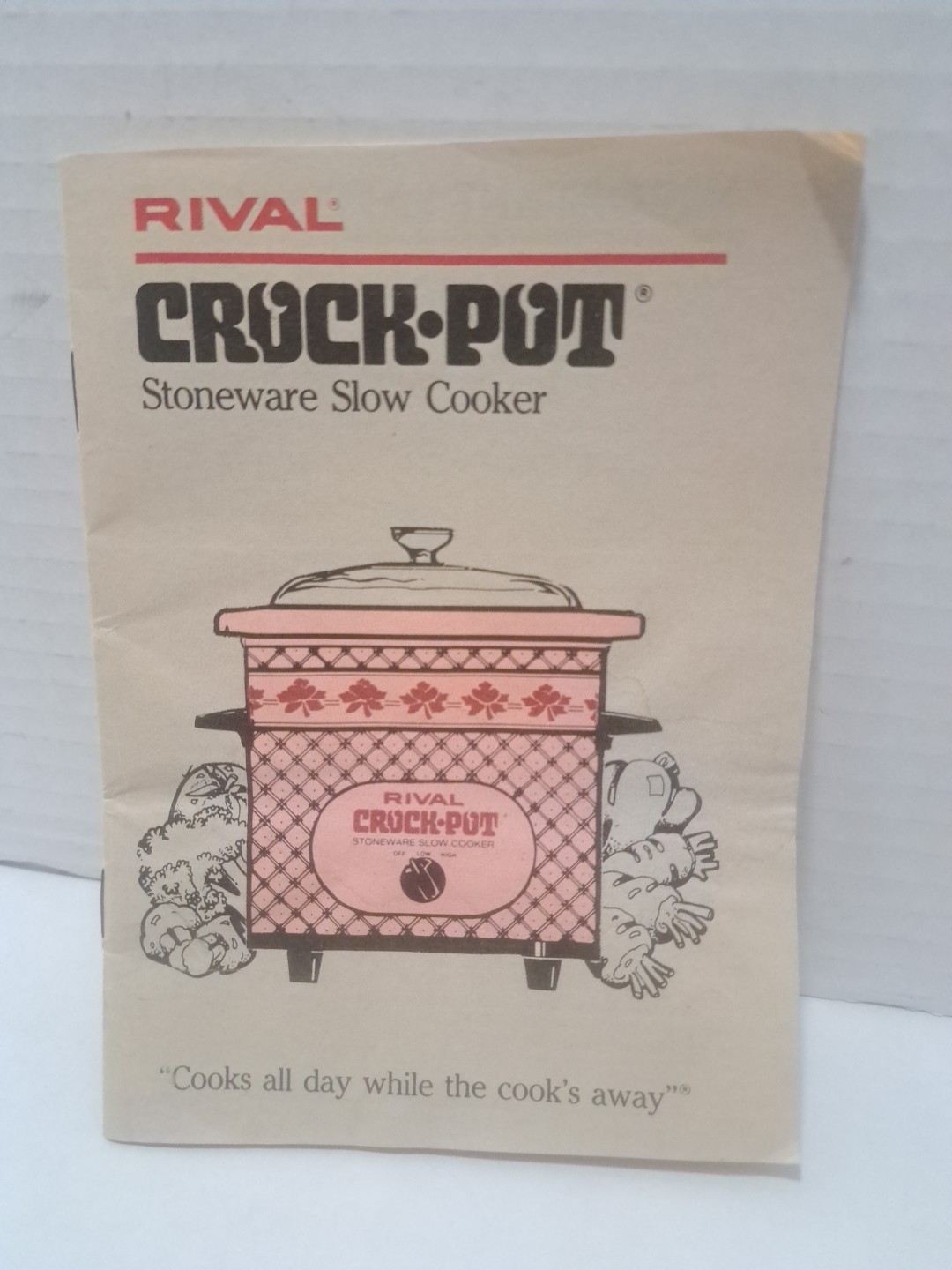 Vtg Rival Crock-Pot Stoneware Slow Cooker Instruction Manual & Recipes #3150