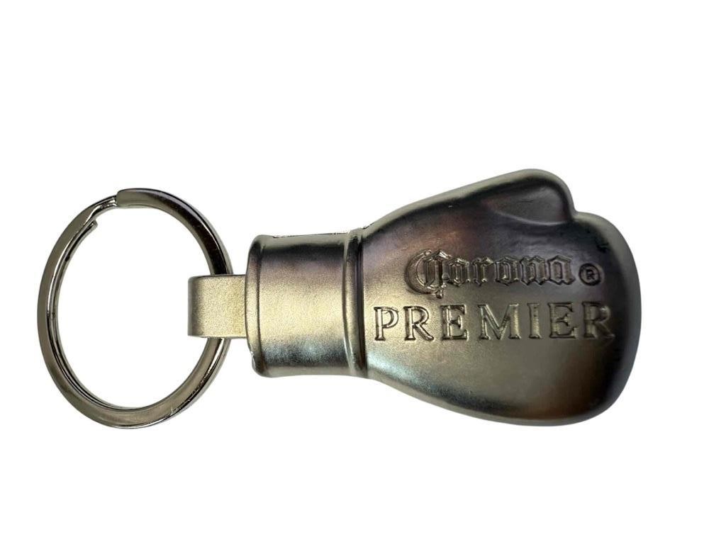 NEW Corona Premier Metal Boxing Glove Bottle Opener Key Chain Silver