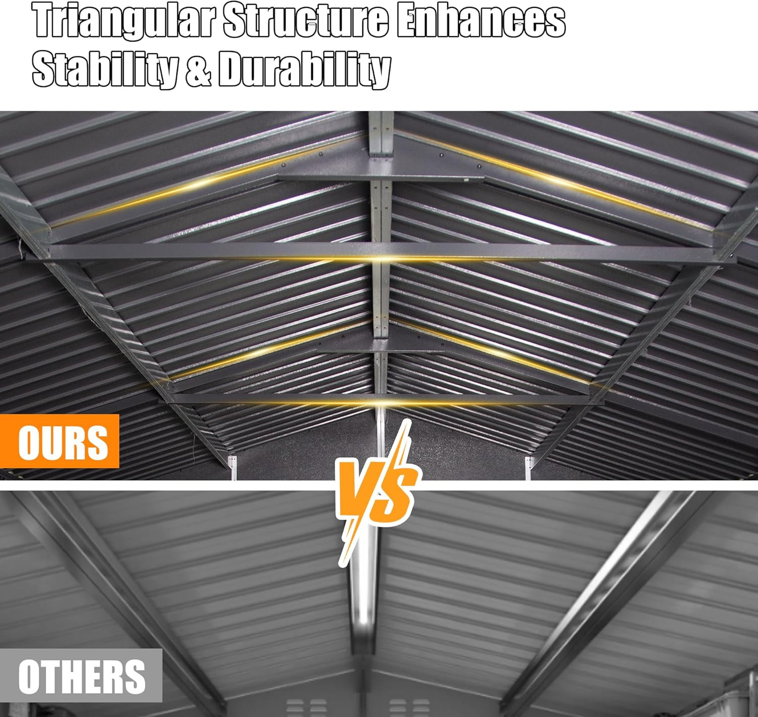 Domi 12x20FT Metal Garage Shed Carport with Lockable Doors