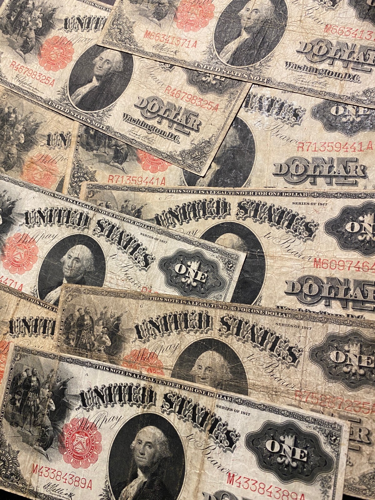 1917 $1 Sawhorse One Dollar Note ✯ Large Size Legal Tender Estate Lot Rare ✯