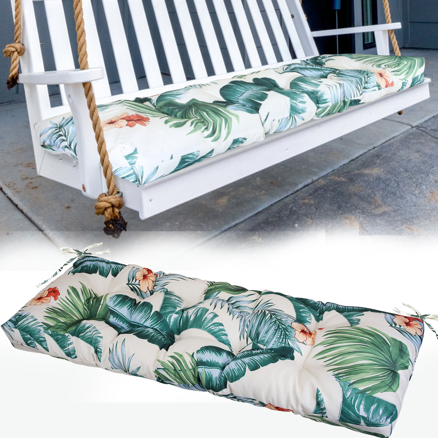Multicolor Indoor/Outdoor Bench Cushion 51"x20" Swing Cushion for Lounger Bench