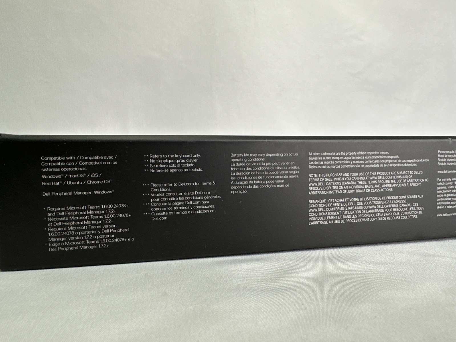 Dell Premier Wireless Keyboard and Mouse Combo - KM900-GR-US - SEALED