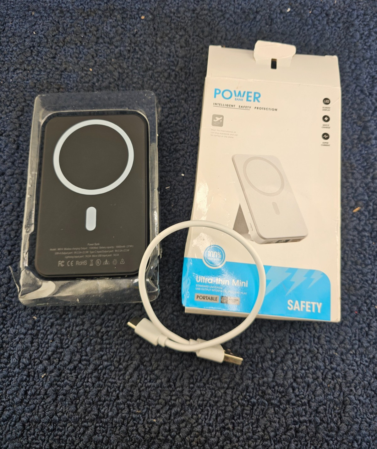 Ultra-thin Mini Power Bank Portable Quick Charge LED Display Super Current Safe