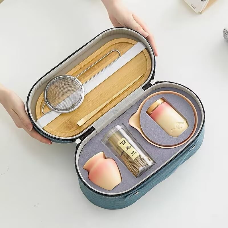 Japanese Matcha Tea Set 6-Piece Whisk Bowl Scoop Strainer