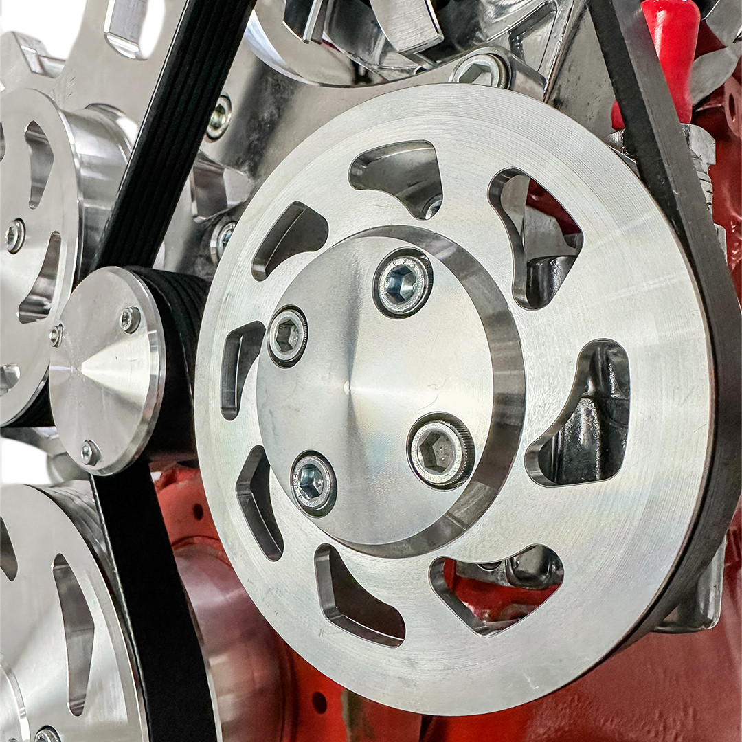 Small Block Chevy Serpentine Pulley Conversion Kit ALT PS A/C SBC 350 383