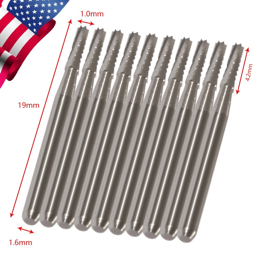 10PCS Dental Tungsten Carbide Steel Burs FG-557 for High Speed Handpiece