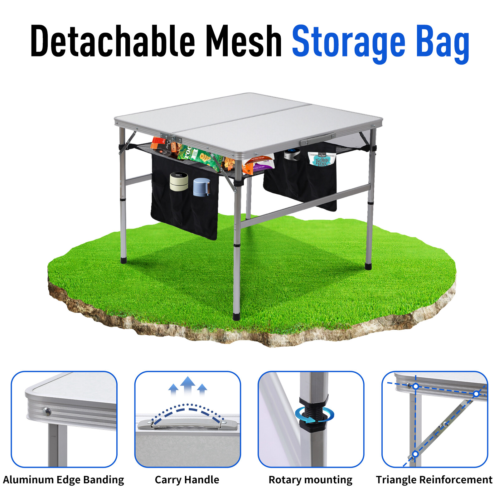 Picnic Table Square Outdoor Table Small Table Card Table Square Folding Table