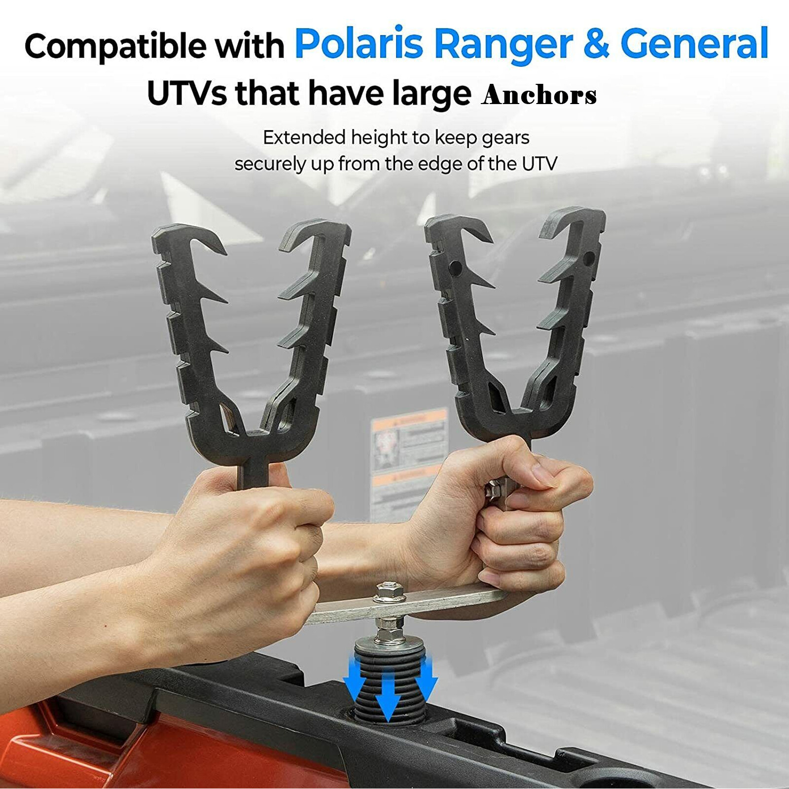 ATV UTV Gun Holder Rifle Mount Lock & Ride Rack for Polaris Ranger General 1000