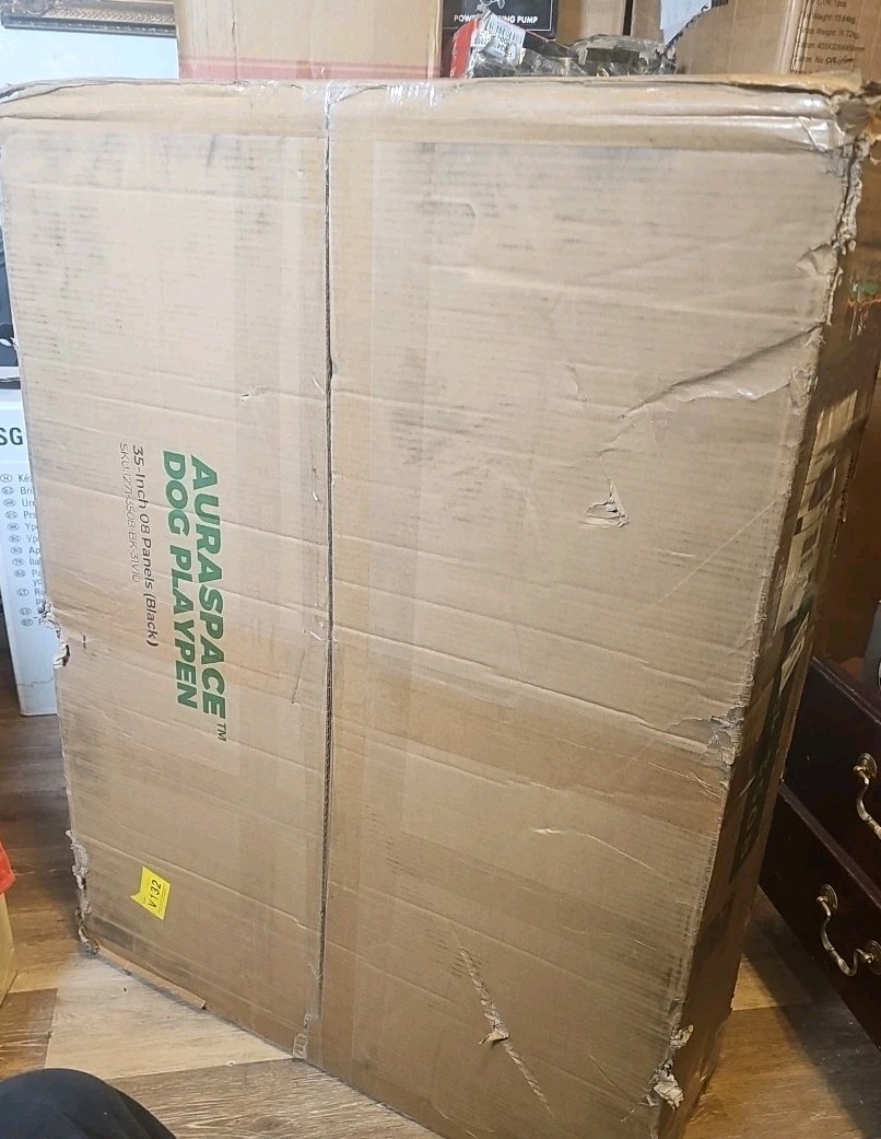 FXW Auraspace~14 PACK~35” Clear Acrylic Dog Playpen PCS Indoor Pet Pen Black~NEW