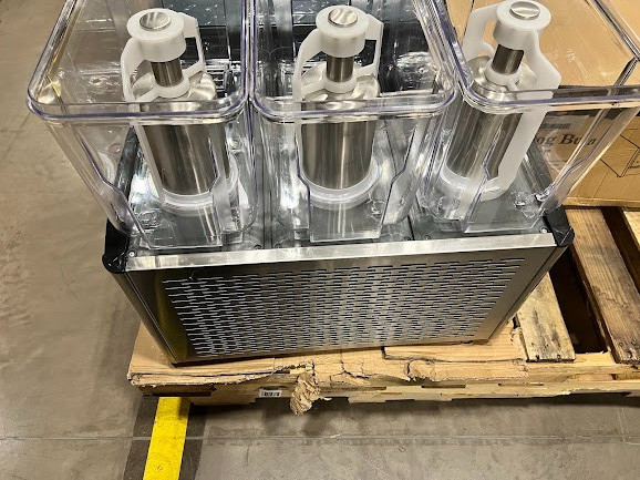 Galaxy Triple 3 Gallon Bowl Refrigerated Beverage Dispenser - 120V